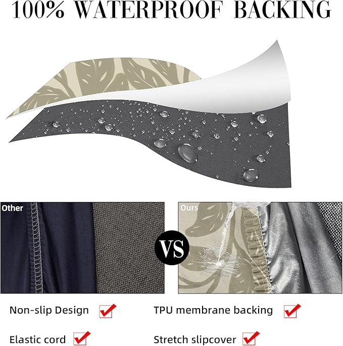 8Pcs Stretch Patio Cushion Covers Outdoor Cushion Cover, Jacquard Stretch Cushion Covers, Cover Replacement, Outdoor Sofa Covers, Washable Furniture Couch Cushion Cover (Hummingbird)