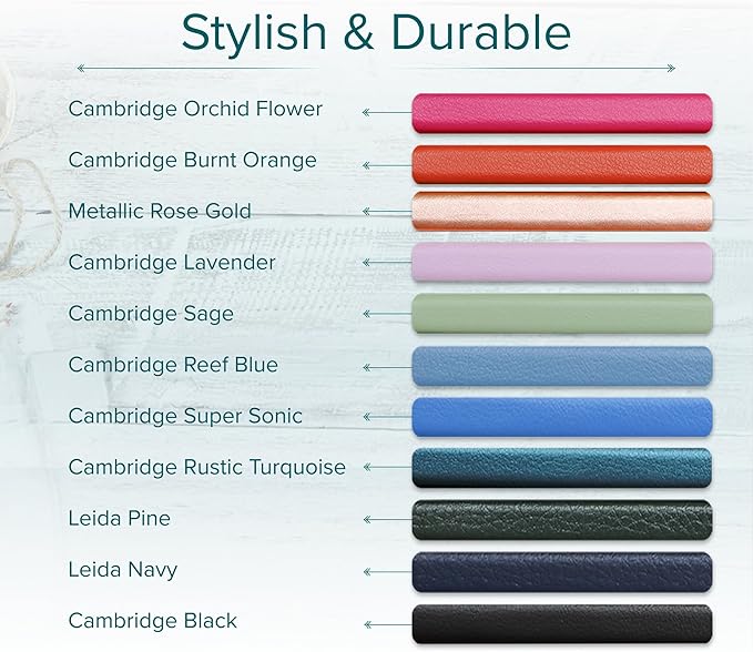 Harbor Weekly and Monthly Journal Notebook Planner 2025 - Lined, Durable Faux Leather, Softcover, 176 Quality Pages, For Men and Women, For Writing, Work & Travel, Metallic Rose Gold - 9 x 7 "