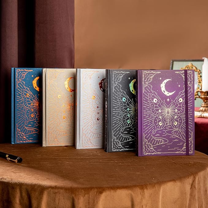 TIEFOSSI Dotted Journal Notebook, Butterfly Journal for Women Men,160 GSM Thick Paper with 256 Numbered Pages, A5 Hardcover Journal, Bullet dotted Journal notebook, for School Office Writing