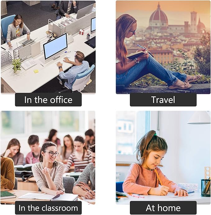 SINOBAND Colorful PU Leather Notebook, Travel Journal Set, Writing Diary Subject Notebooks Journals for Traveler, Kids, Students and Office, Lined Paper, 128 Pages, Pack of 4, Random Colors