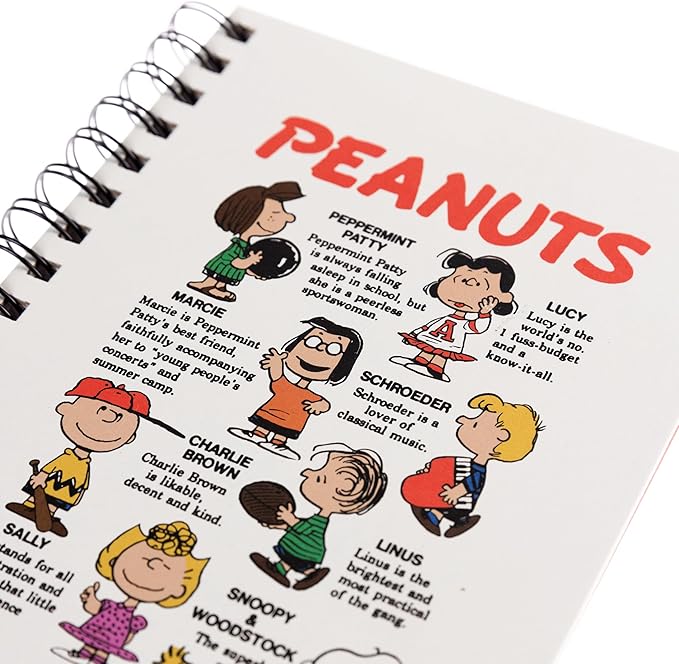 Graphique Peanuts Hardbound Spiral Journal, Hardcover Lined Diary Notebook for Writing, 160 Ruled Pages, 6.25” x 8.25”