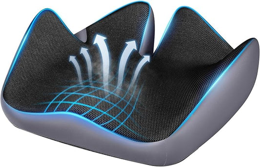Seat Cushion,Office Chair Cushion Pressure Relief Seat Cushion for Tailbone Pain,High-Density Memory Foam Ergonomic Cushions Long Sitting,for Office Chair Car Seat,with Anti-Slip Base,All Day Comfort