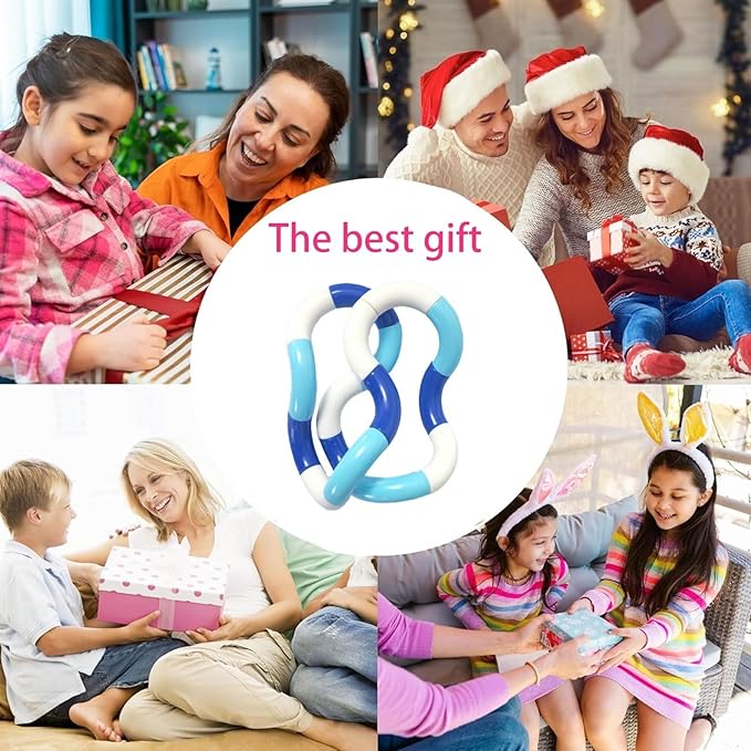 15PCS Quiet Twisty Fidget Toys – Squeeze, Twist, and Spin – Multicolored Sensory Toys for Kids and Adults, Stress Relief Toys & Educational Tools for Classroom,Alternative gifts (Random Color)