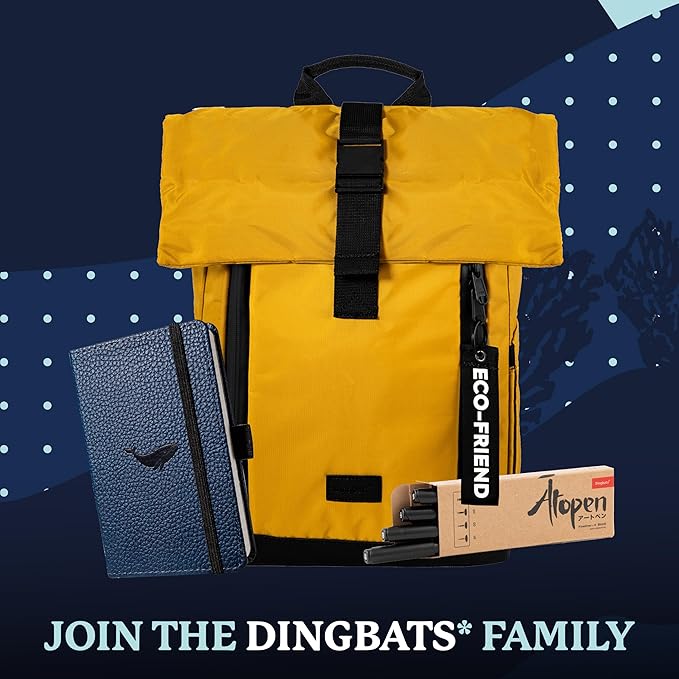 Dingbats* - Wildlife A6 Plain Pocket Notebook - PU Leather Hardcover Small Journal for Work, Travel - Pocket, Elastic Closure, Pen Holder, Bookmark