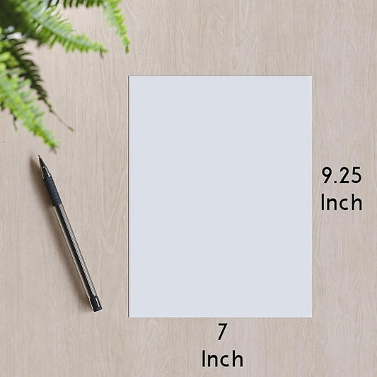 Blank 7 x 9.25 Inch Paper, 120 GSM, 200 Sheets, DIY Template Printing in Happy Planners, Classic Size Unpunched, Loose Leaf, White