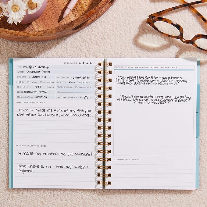 Erin Condren Inspired Collection A5 Reading Log - In a Daze Cover