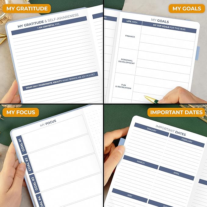 Clever Fox Daily Planner 2nd Edition – Undated Time Block Task Organizer with Hourly Schedule & To-do list – A5, 6 Months (Periwinkle)