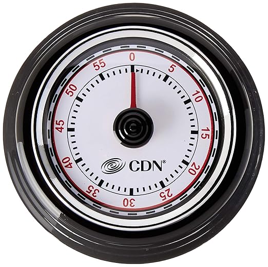 CDN Compact 60 Min Mechanical Timer-Black, Black