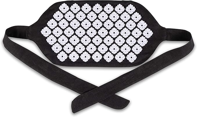 Kanjo Premium Acupressure Belt - Lightweight on-the-go Pain Relief - Relieves Back Pain - 100% Cotton Linen - Includes Carry Bag - Onyx