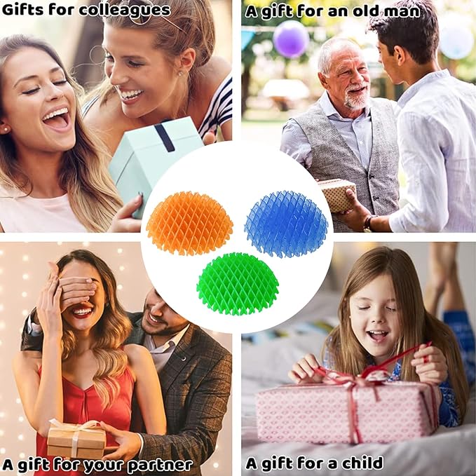 3Pcs Fidget Worm Toys, Cool Big Fidget Toy, Green Cute Worm Shaped Ornament, Funny Pocket Fidget Toy, Weird Sensory Toy, Portable for Adults & Children