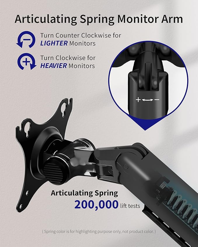 Quad Monitor Mount, Holds Screens up to 40 Inches and 25 lbs, Fully Adjustable 4 Monitor Mount with C-Clamp and Grommet Base, Aluminum, Black