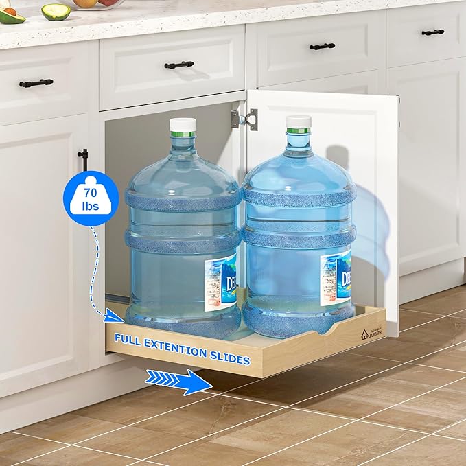 WelFurGeer Soft Close Pull Out Drawers for Cabinets, 23" W x 22" D Pull Out Cabinet Drawer with Heavy Duty Slides, Pull Out Cabinet Organizer, Cabinet Pull Out Shelves, Pull-Out Home Organizers