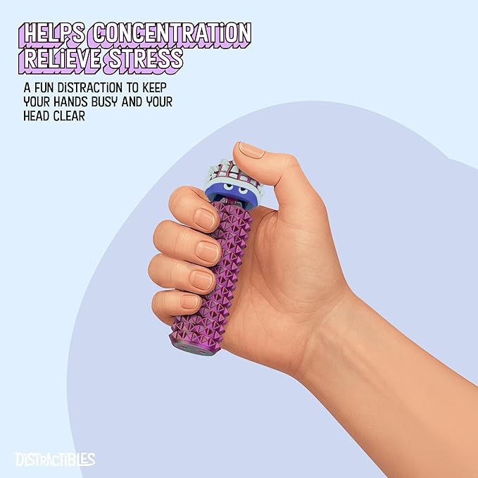 Shelly - Sensory Fidget Toy, Textured Pain Stim Device, Stress Relief for Focus and Concentration (Neon Harmony)