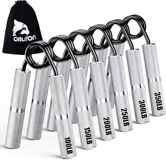 Grip Strength Trainer 6 Pack,100LB-350LB Hand Exerciser Gripper Forearm Finger Strengthener Non-Slip Suitable for Hand Rehabilitation Finger Strength Training, Muscle Building, Home Gym