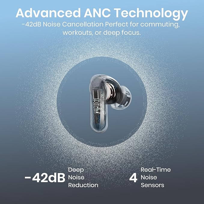 Wireless Earbuds 2025 Bluetooth Headphones 100H Playtime Ear Buds in-Ear Bluetooth Earbuds 5.4 Headphones Deep Bass Stereo Active Noise Cancelling IP5 Waterproof Earphones for Android iOS