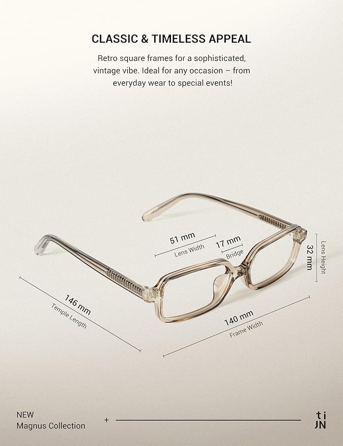 TIJN Olisa Blue Light Blocking Glasses for Women Men,Oval Glasses Frame Bluelight Glasses for Gaming/Computer/Screen