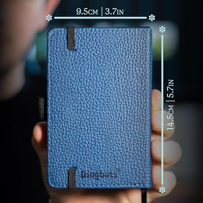 Dingbats* - Wildlife A6 Plain Pocket Notebook - PU Leather Hardcover Small Journal for Work, Travel - Pocket, Elastic Closure, Pen Holder, Bookmark