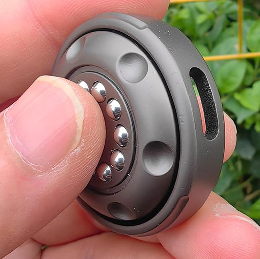 EDC Magnetic Metal Stress Relief Spinner Toy, Anxiety Reducing EDC Fidget Toy for Focus and Calm, Portable Office and Home Use (Grey)
