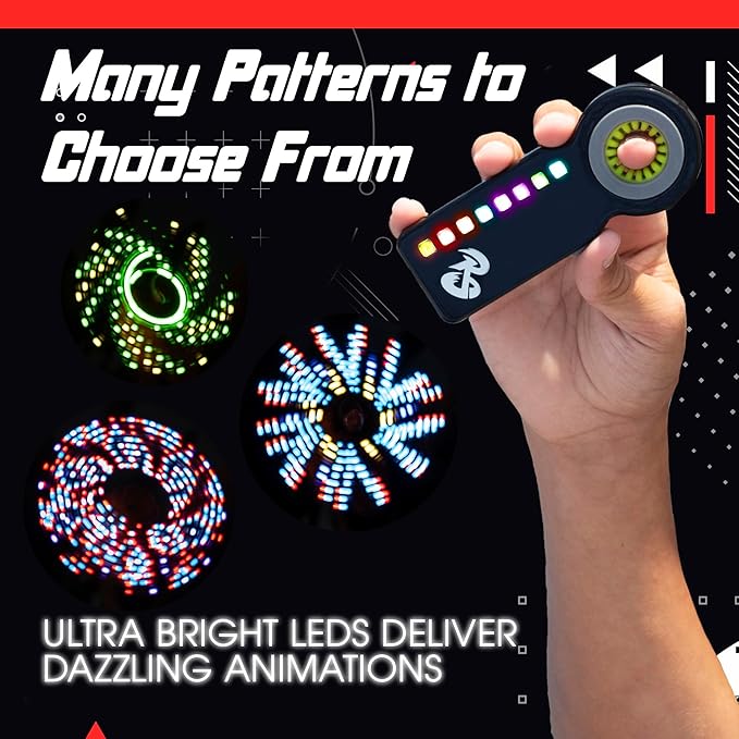 RingSlingr Fireball Red Fidget Spinner Toy, Durable, Portable LED Fidget Toy for Young Adults and Kids, Light Up Spinner Toy