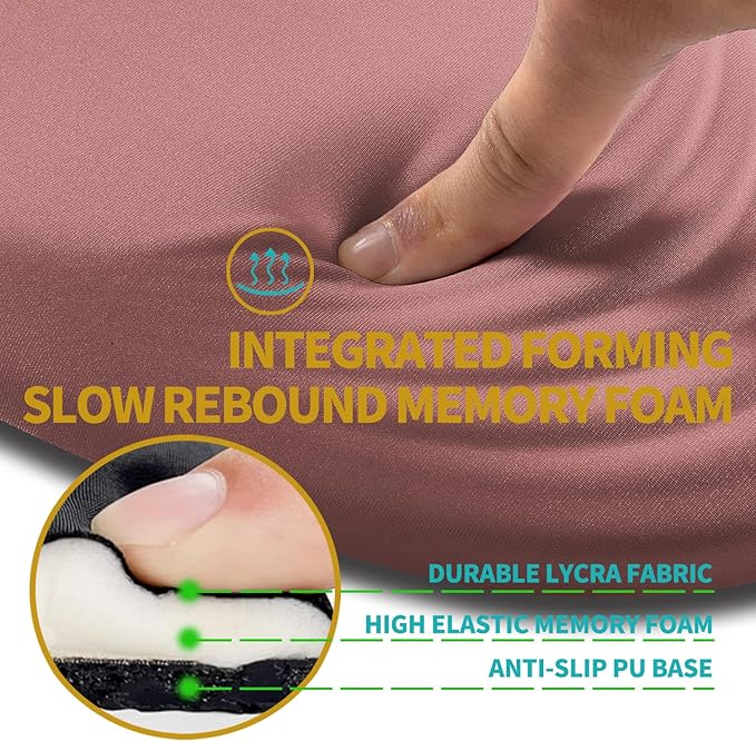 Hokafenle Ergonomic Mouse Pad Wrist Support with Stepped-Wedge Design, Wrist Rest Pain Relief Mousepad Filled with Memory Foam, Carpal Tunnel Mousepad for Wireless Mouse(12x8 inch, Pink)