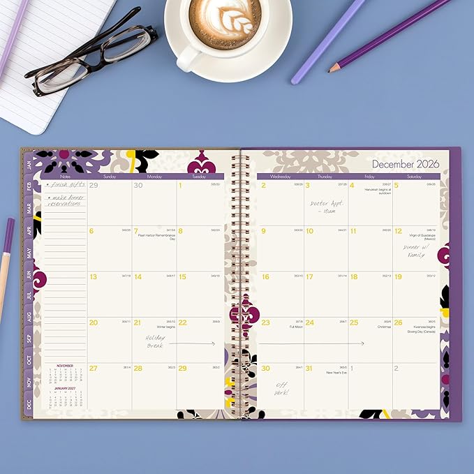 Cambridge 2026 Planner, Weekly & Monthly, 8-1/2" x 11", Large, Vienna (122-905-26)