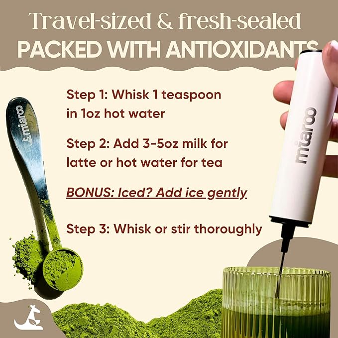 Coconut Matcha Latte 100g | Creamy Japanese Green Tea Powder with Coconut Flavor, Non-Dairy | No Artificial Sweeteners, 5g Sugar, 30mg Caffeine | Perfect for Hot or Cold Lattes | Miaroo