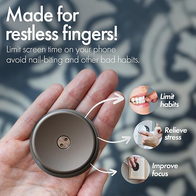 ONO Slider - Handheld Fidget Toy for Adults | Help Relieve Stress, Anxiety, Tension | Promotes Focus, Clarity | Compact, Portable Design (Natural - Titanium)