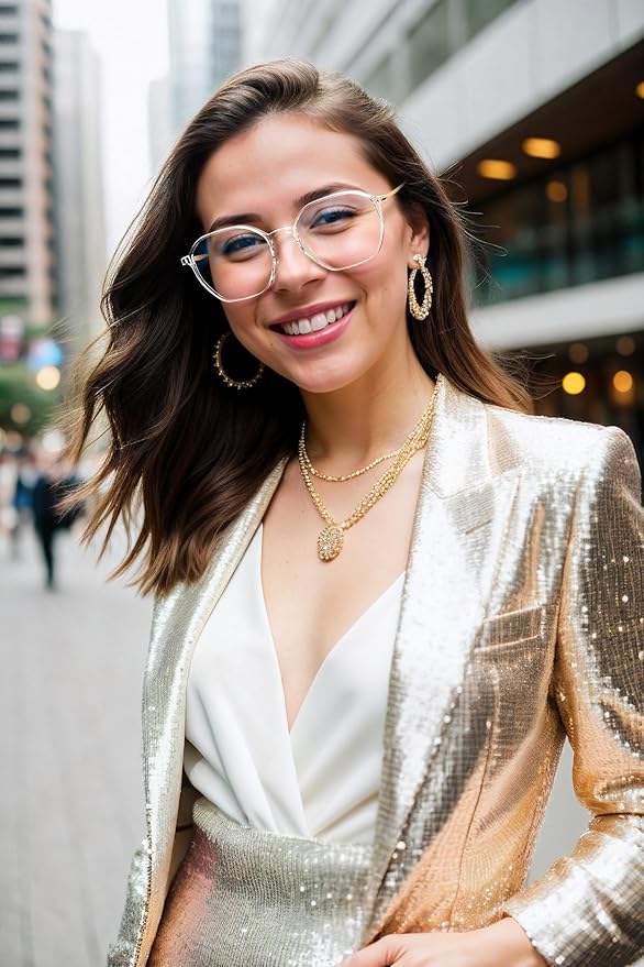 VISOONE Lightweight TR90 Blue Light Blocking Glasses Frame with Anti Glare Eye Protection for Women and Men RANE