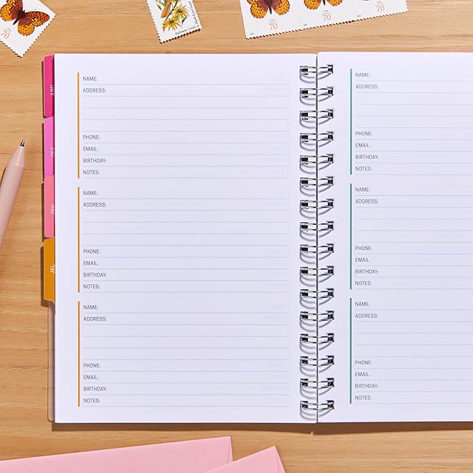 Erin Condren Inspired Collection Sky Flowers A5 Address Book