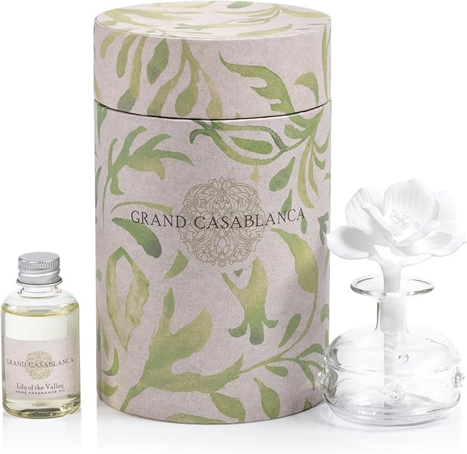 Zodax Mini Grand Casablanca Porcelain Diffuser, Lily of the Valley