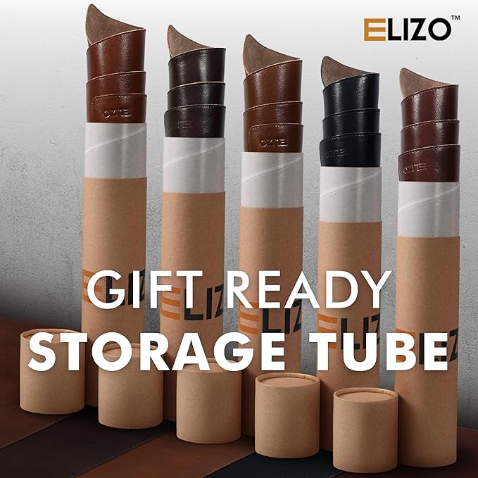 Elizo Leather Desk Mat Desk Pad Blotter Set - Real Full-Grain Leather (32x16) 2-Layer Genuine Desk Cover Protector & Large Mouse Pad | Computer Keyboard Desk Accessories for Office & Home