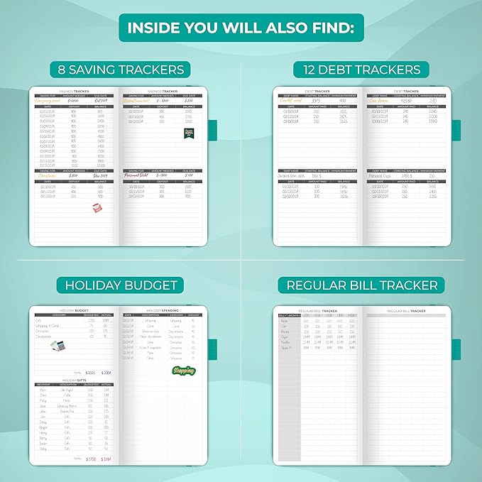 Clever Fox Budget Planner Pocket – Mini Expense Tracker Notebook. Monthly Budgeting Organizer, Finance Logbook & Accounts Book, Small (Aquamarine)