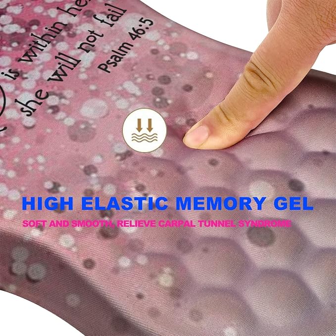 Mouse Pad Wrist Support, Ergonomic Mouse Pad with Massage Dot, Comfortable Computer Mouse Pad for Laptop, Wrist Rest Pain Relief Mousepad with Non-Slip PU Base for Office & Home, 12 x 8 in