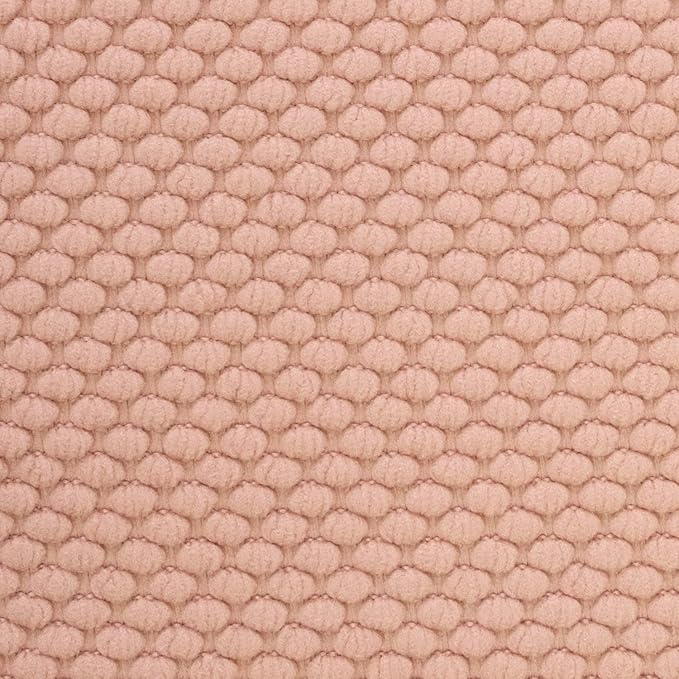 Sweet Home Collection Chair Cushion Memory Foam Pads Honeycomb Pattern Slip Non Skid Rubber Back Rounded Square 16" x 16" Seat Cover, 2 Pack, Blush