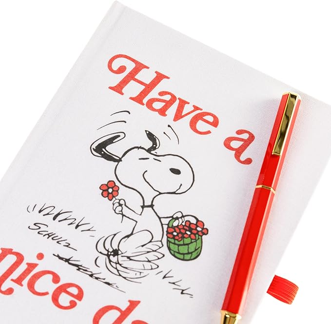 Graphique Peanuts Lined Journal Plus Pen, Hardcover Diary Notebook for Writing, 160 Pages, 6” x 8”
