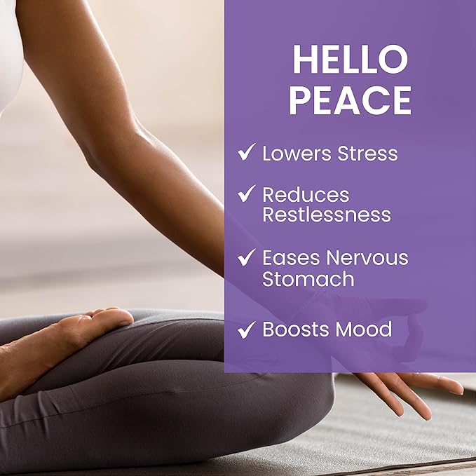 Himalaya Hello Peace - Herbal Stress Relief Supplement with Ashwagandha and Turmeric for Normal Cortisol and Adrenal Support - Vegan, Non-GMO, Gluten Free, 60 Capsules