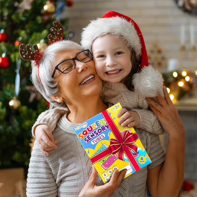 Squishy Sensory Fidget Autism Toys for Kids: Sensory Toys for Sepcial Need 6 Pack Maze - Quiet Fidget Sensory Filled Goo for Calming Down Classroom, Adult Office,Travel Essentials