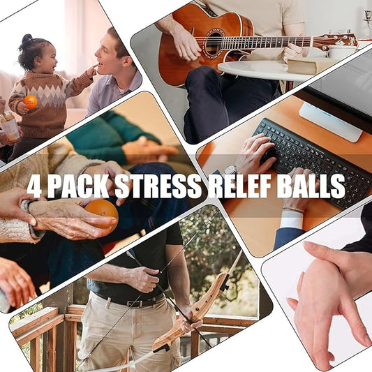 KDG Motivational Stress Balls(4 Pack) for Kids and Adults,Stress Relief Ball with Quetos to Rrelieve Anxiety and Manage Anger