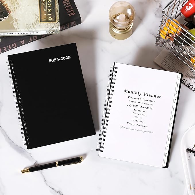 2025-2028 Monthly Planner/Calendar - 3 Year Monthly Planner 2025-2028, JUL 2025 - JUN 2028, 6.2" x 8.3", Inner Pocket, Polypropylene Cover, 36-Month Tabs