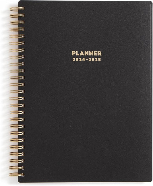 Blue Sky 2024-2025 Academic Year Weekly and Monthly Planner, 5" x 8", Flexible Cover, Wirebound, Black (150671)