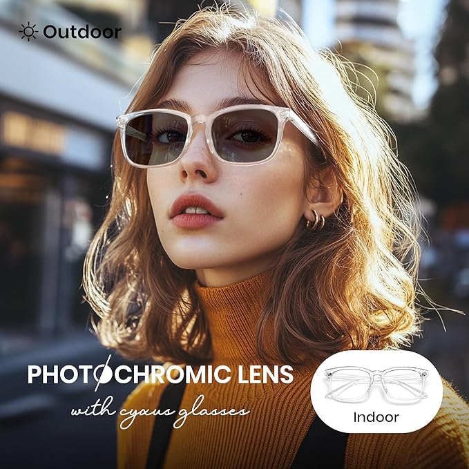 Cyxus Blue Light Glasses for Men Women Reduce Eye Strain UV Blocking for Computer Screen 8082