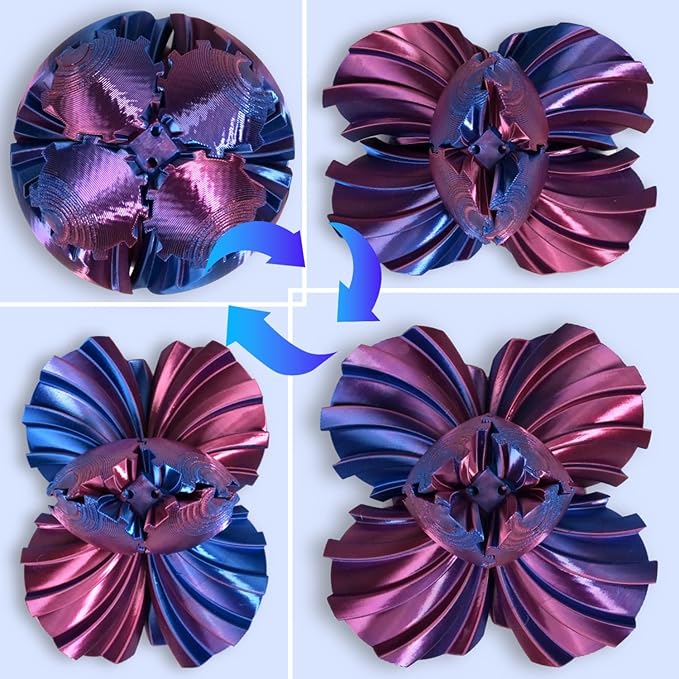 Gear Ball, 3D Printed Gear Ball, Gear Sphere Fidget Toy Stress Relief Toy for ADHD, Anxiety Relaxing Toy for Adults at Work/Study/Travel