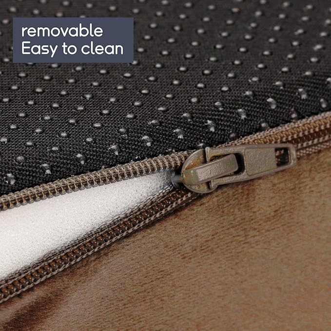 Foam Recliner Chair Cushions Wheelchair Cushions, Non-Slip 4" Thick Supportive Lumbar Support Pillow for Elderly Supportive Seat Cushion with Lumbar Pillow; 20x20x4"+12.8" Backrest Height,Coffee