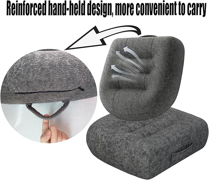 Super Thicken Car Seat Cushion for Adults-Car Booster Seat for Short Drivers-Increase The Field of View by 12cm/4.7in,Plush shell, breathable,with handle,easy to carry,for Cars,Office,Home（Dark Gray）