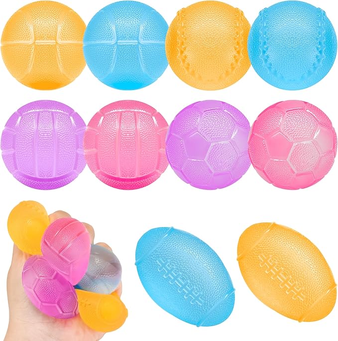 10pcs Squishy Stress Balls Stress Relief Toys Ball Slow Rising Sugar Balls for Adults Kids Anxiety Relief Classroom Prizes，Random Color