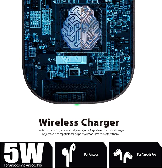 for Airpod Charger, Designed Wireless Charger for Airpods 4(ANC)/3rd/2nd Gen, for New AirPod Pro 3 (2025)/ 2nd Gen, Wireless Earbuds, Slim & Compact for Travel Home Office, Black-2