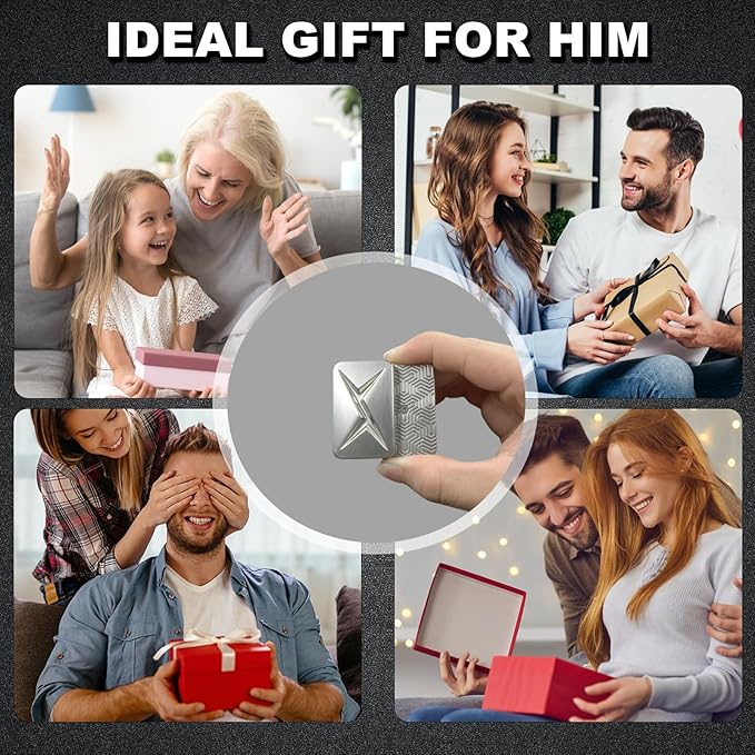 Breakthrough Fidget Slider, Trackless Fidget Slider for Fancy Play, EDC Fidget Toys Adults Sensory Toys Home Office Executive Desk Toys Gift for ADHD/ADD/Autism (Original Silver)