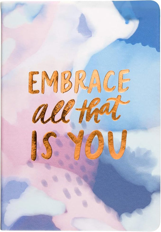 Thimblepress Journal, 256 Lined Pages Notebook, Copper Edge Paper, Flexible Designer Cover with Inspiring Quote, 6x8"