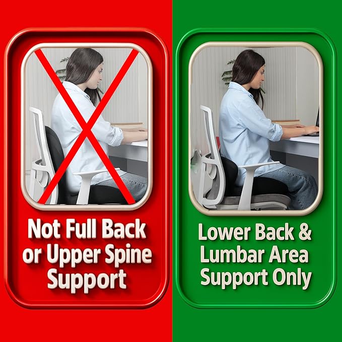 Ergonomic Memory Foam Seat Cushion for Office Chair, Car Seat, Gaming Chair, Dining Chairs| Sciatica, Tailbone & Coccyx Pain and Pressure Relief | Lumbar & Lower Back Support | Orthopedic Design
