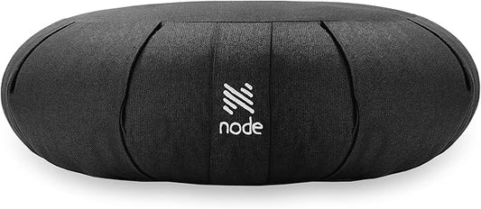 Zafu Meditation Cushion, 15" Round Buckwheat Yoga Pillow with Organic Cotton Cover